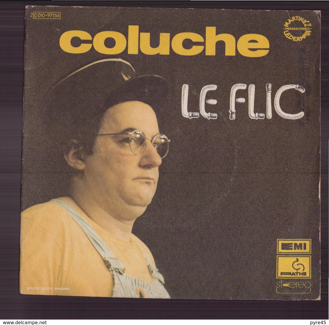 45 T Coluche " Le Flic " - Humor, Cabaret