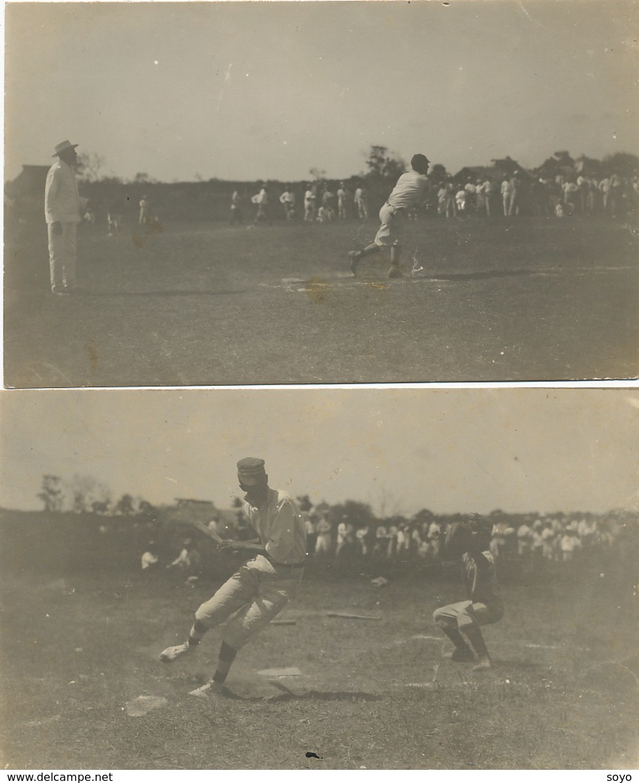 2 Real Photo Baseball In Cuba Size 13 By 8 Cms Each - Baseball