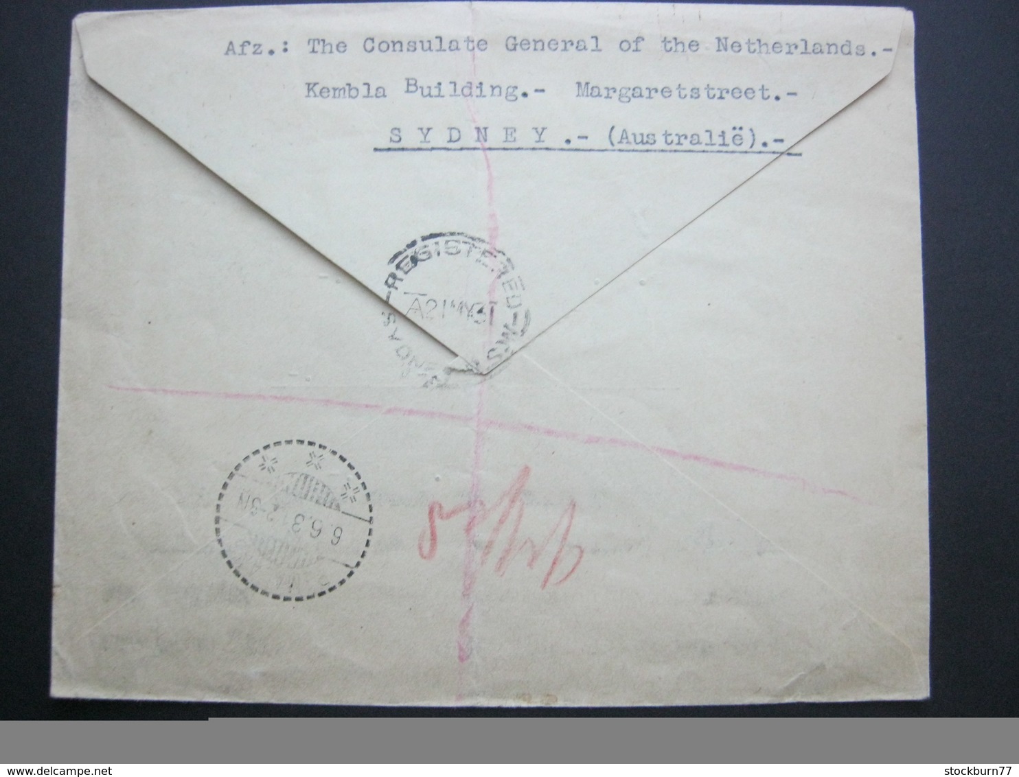 1931 , Registered Letter From Sydney To Java - Brieven En Documenten