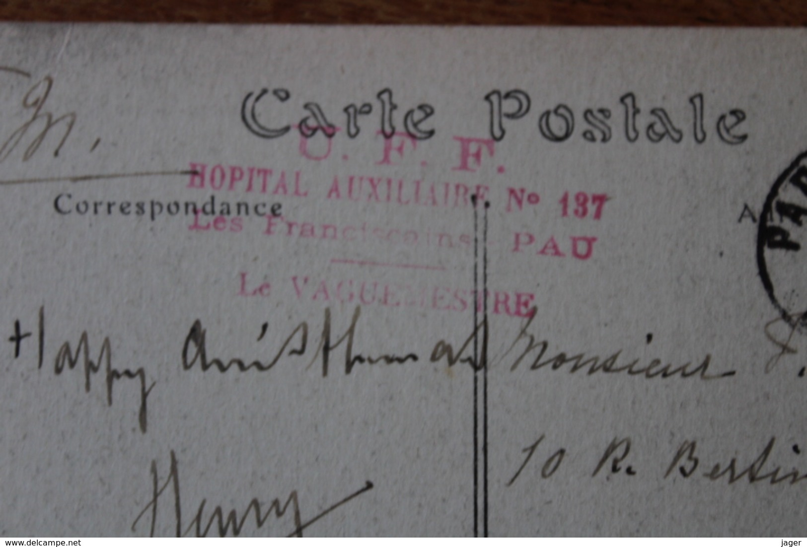 lot de 5 cartes postales PYRENEES  PAU  HOPITAL AUXILIAIRE 137 CACHET  lot  10