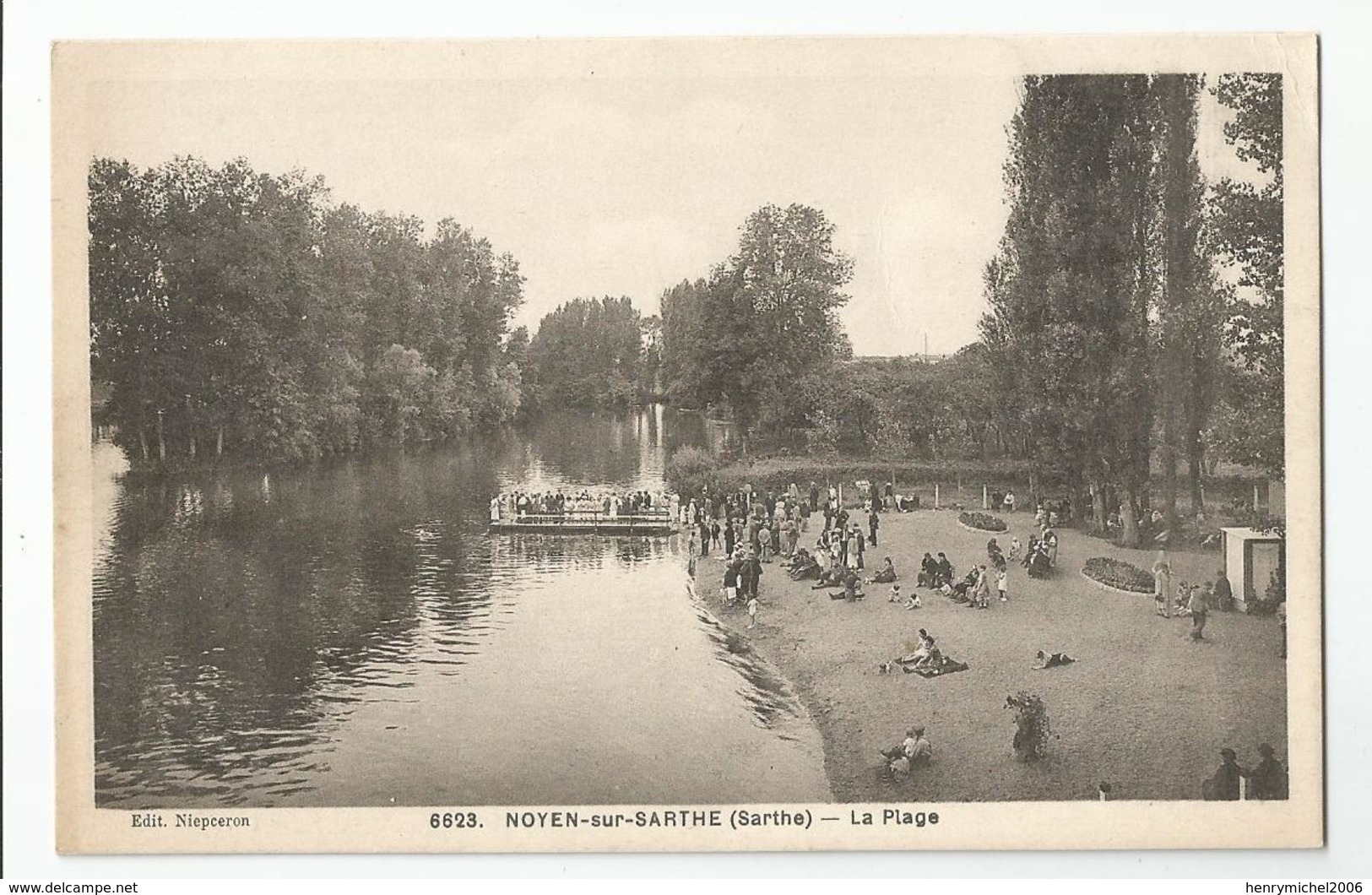 72 Noyen Sur Sarthe La Plage 1936 - Autres & Non Classés