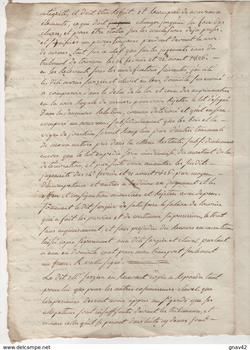 Vieux Papier 1826 - Manuscrits