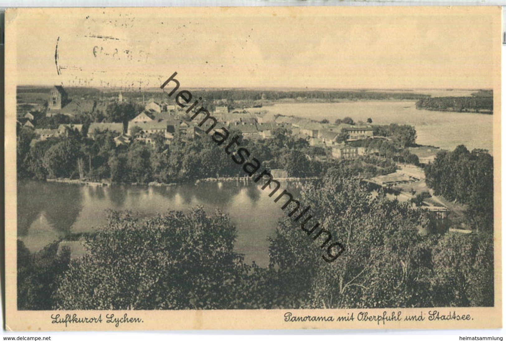 Lychen - Panorama Mit Oberpfuhl Und Stadtsee - Verlag J. Goldiner Berlin - Lychen