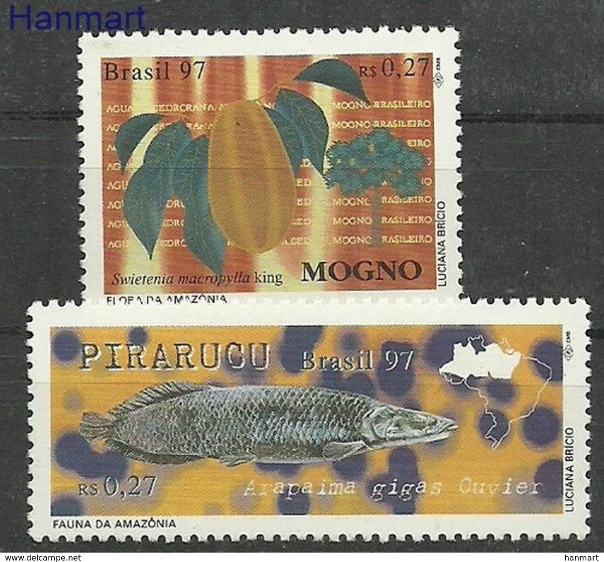 Brazil 1997 Mi 2758-2759 MNH ( ZS3 BRZ2758-2759dav37A ) - Poissons