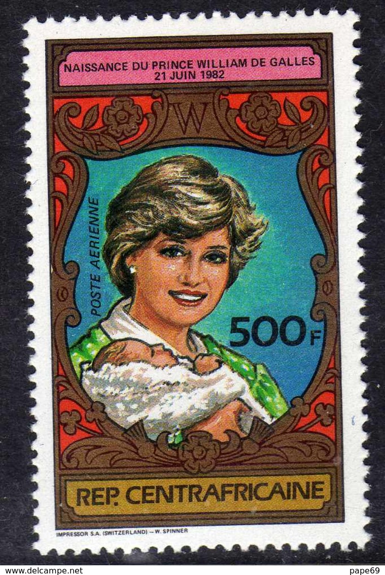 Centrafricaine P. A.  N° 283 XX 21ème Annive. De La Princesse De Galles Et De Pr Williams, Sans Charnière, TB - Centrafricaine (République)