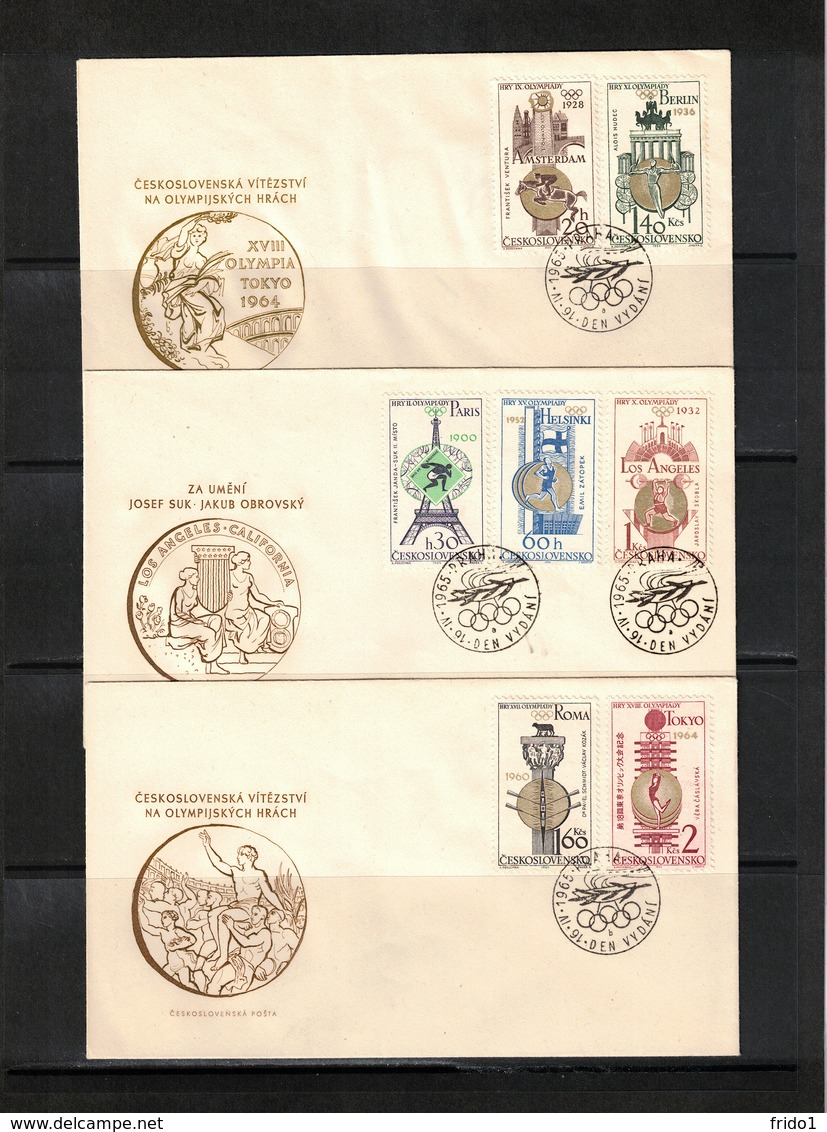 Czechoslovakia 1964 Olympic Games Medals FDC - Sommer 1964: Tokio