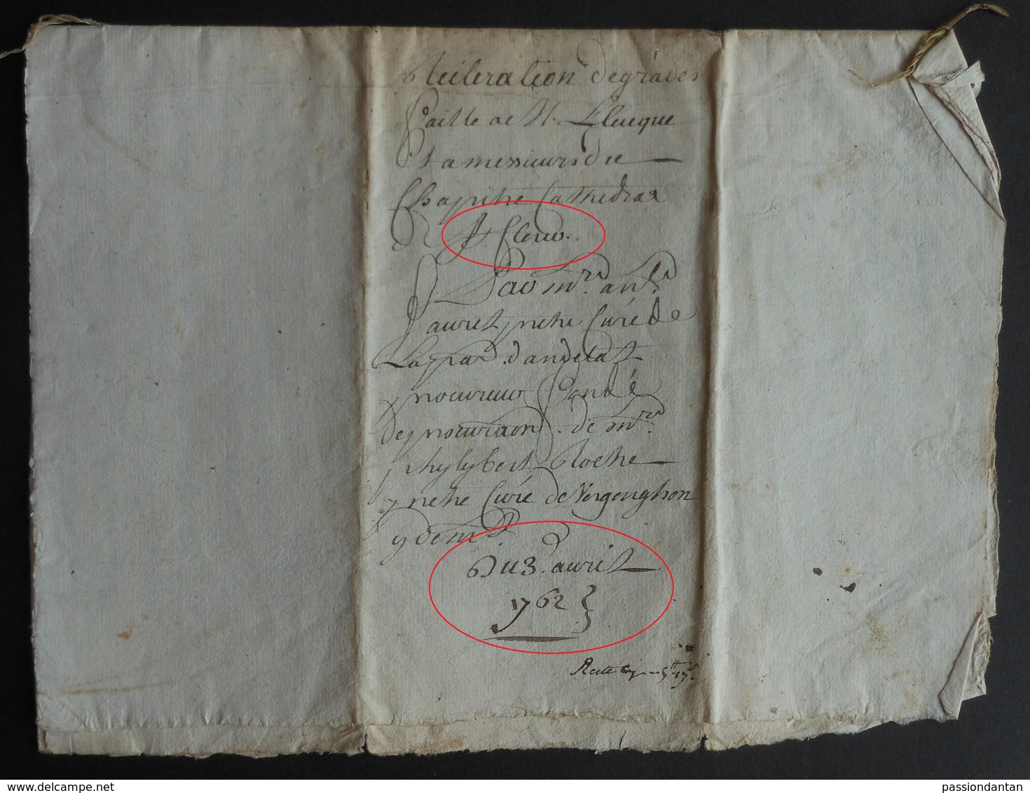 Manuscrit Du XVIIIe Siècle - Saint-Flour Et Bourges - Protagonistes, Les Curés Antoine Sauret Et Philibert Roche - Manuscrits