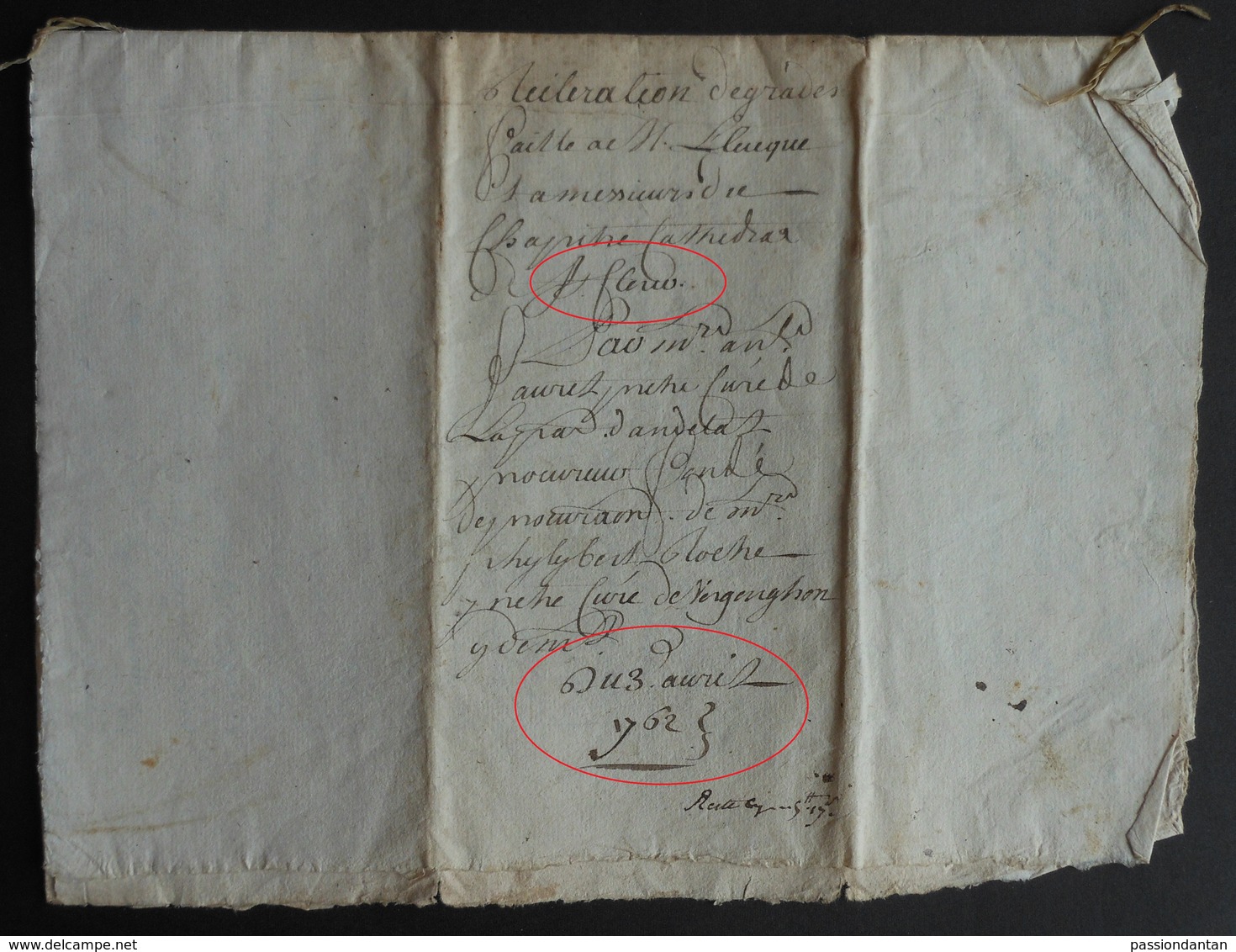 Manuscrit Du XVIIIe Siècle - Saint-Flour Et Bourges - Protagonistes, Les Curés Antoine Sauret Et Philibert Roche - Manuscripts