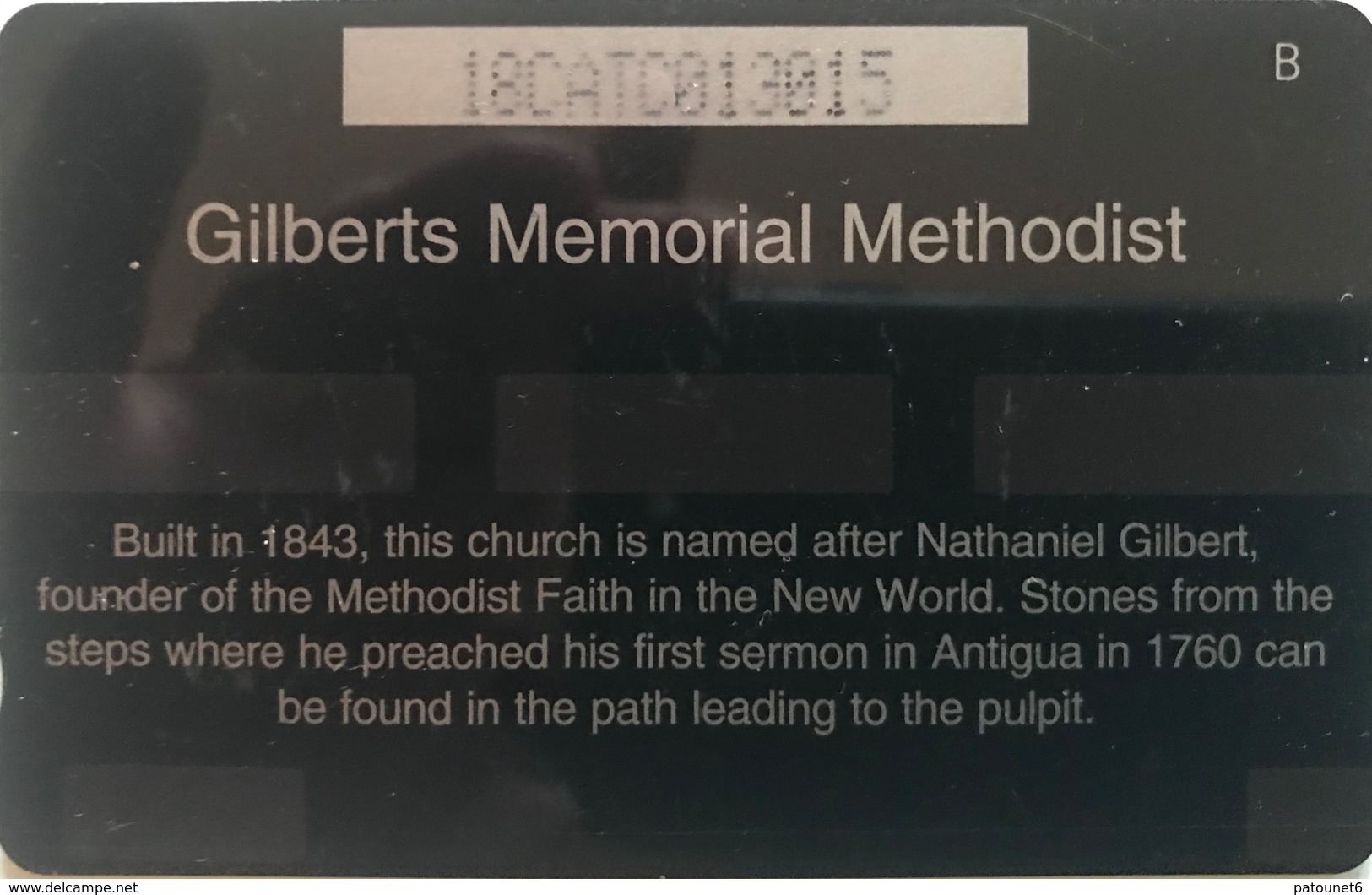 ANTIGUA  -  Phonecard -  Gilberts Memorial Methodist  -  EC$10 - Antigua Et Barbuda