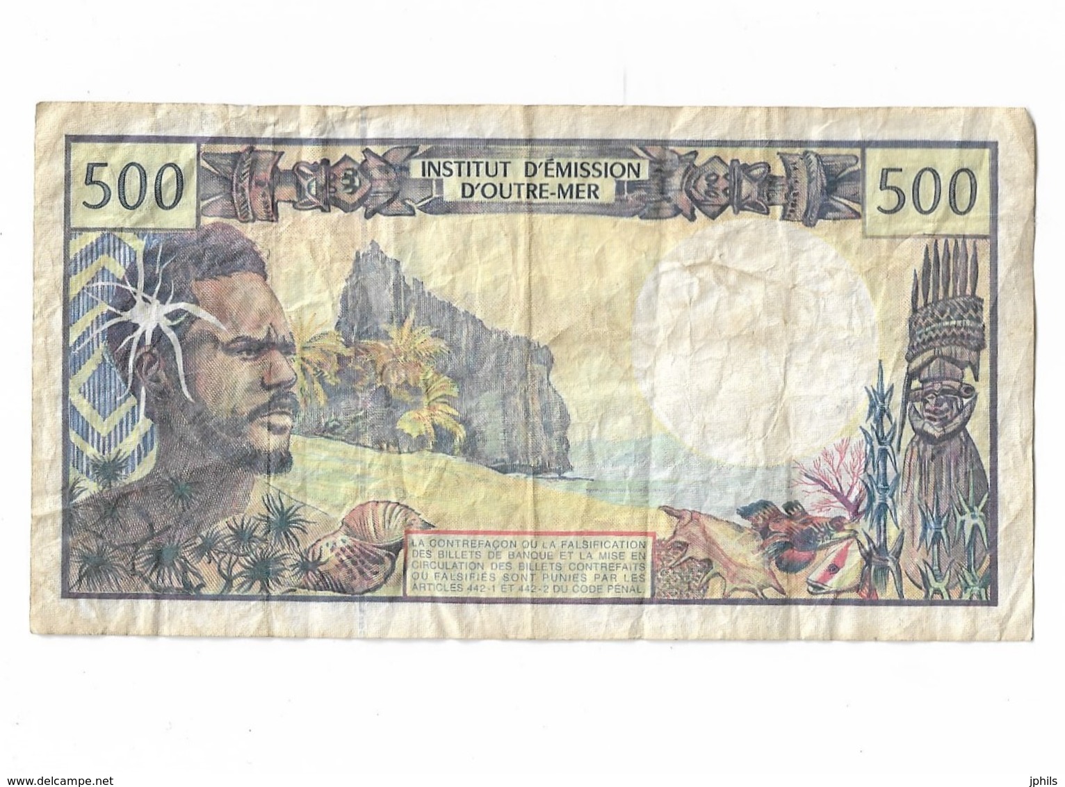OUTRE MER 500 FRANCS - Papeete (Polynésie Française 1914-1985)