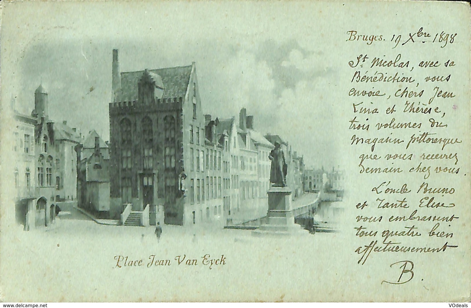 CPA - Belgique - Brugge - Bruges - Place Jean Van Eyck - Eeklo