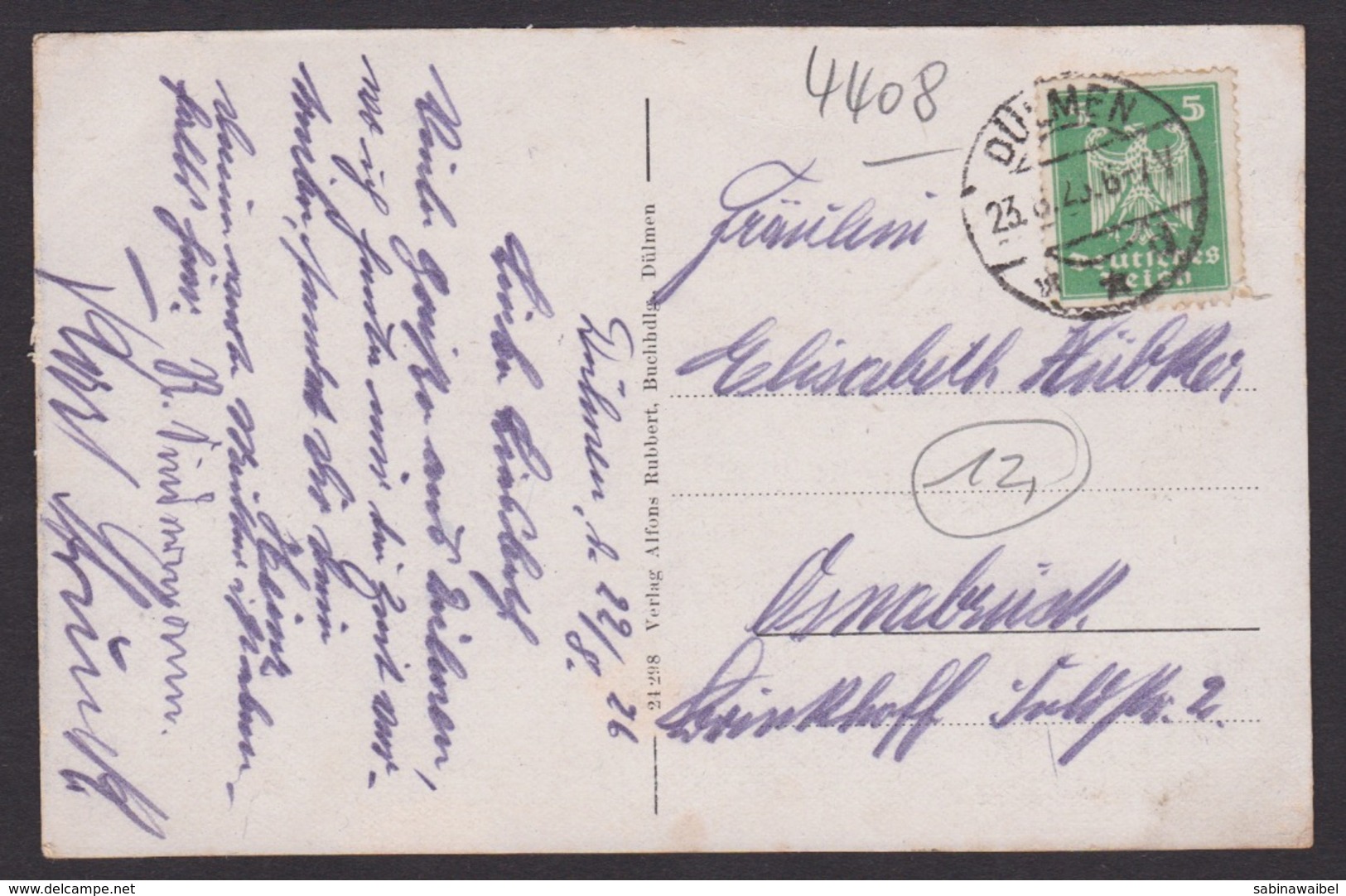 AK / Dülmen / Lüdinghauserstrasse / Brauerei / Gelaufen 1926  ..   ( E 482 ) - Dülmen