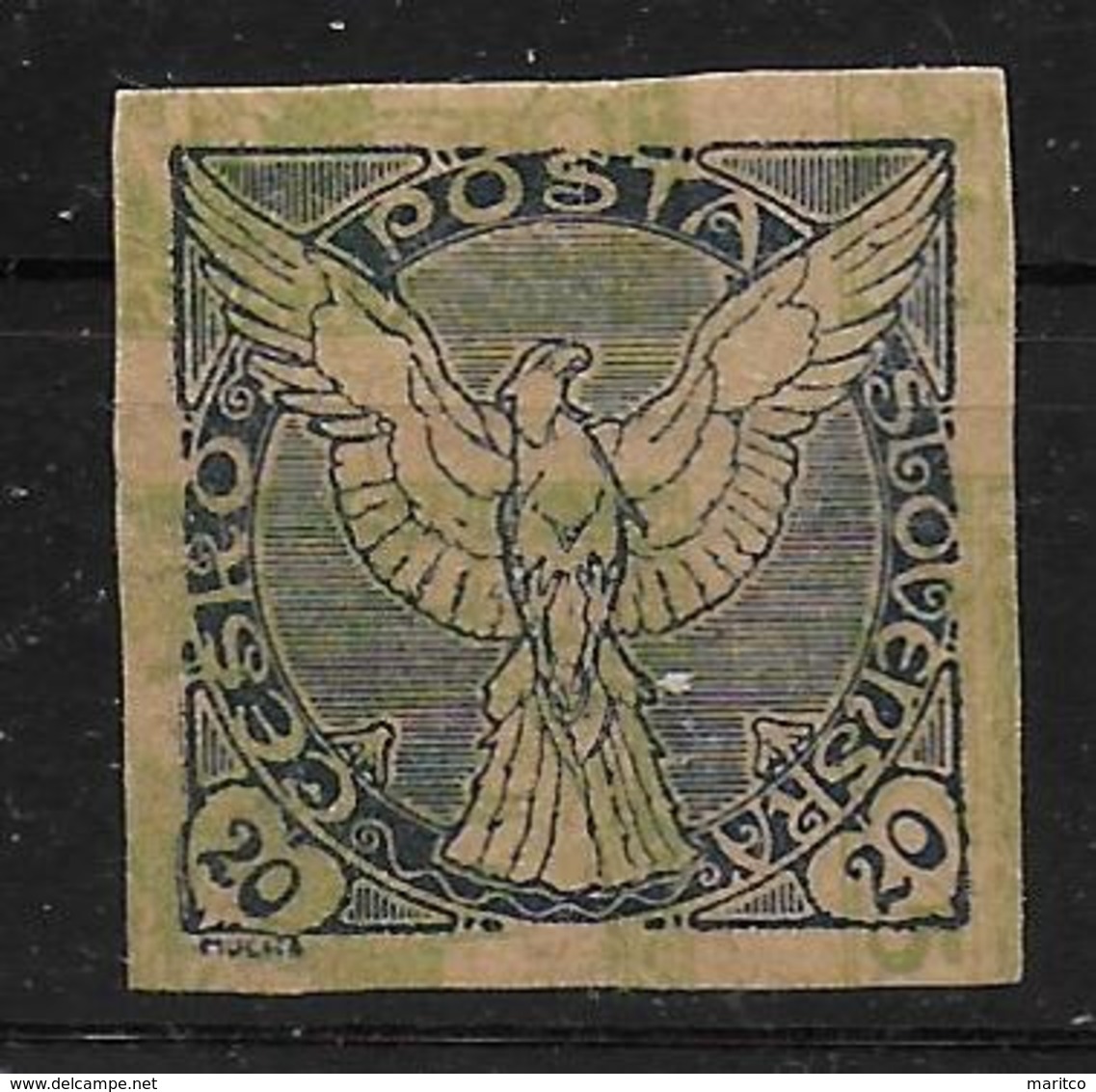 Czechoslovakia 1919 Newspaper Stamp Zeitungsmarke Probedruck Proof Proef - Ensayos & Reimpresiones
