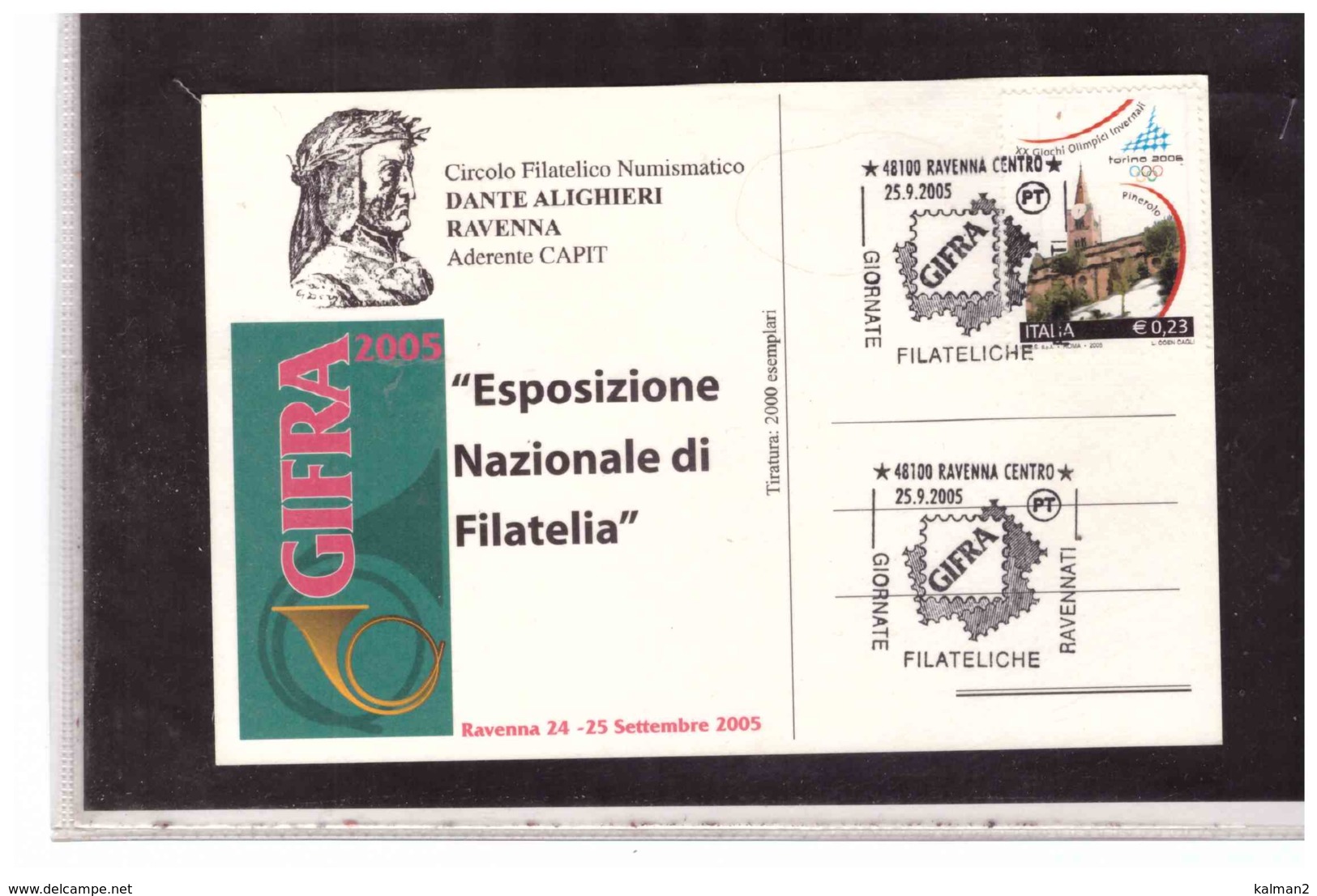 TEM11110   -  RAVENNA   25.9.2005   /     GIFRA  2005 - Esposizioni Filateliche