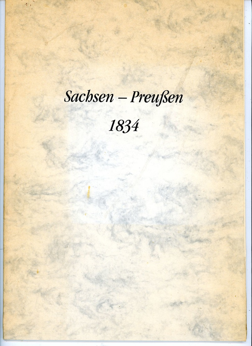 Sachsen - Preußen Postvertrag Von 1834 - ArGe Preußen - Sachsen