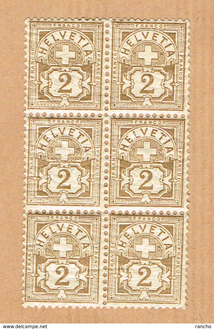 ** BLOC DE 6xTIMBRES DE COLLECTIONS NEUFS A/GOMME PAPIER MELE  1894 C/.S.B.K. Nr:58B. Y&TELLIER Nr:63. MICHEL Nr:50y.** - Neufs