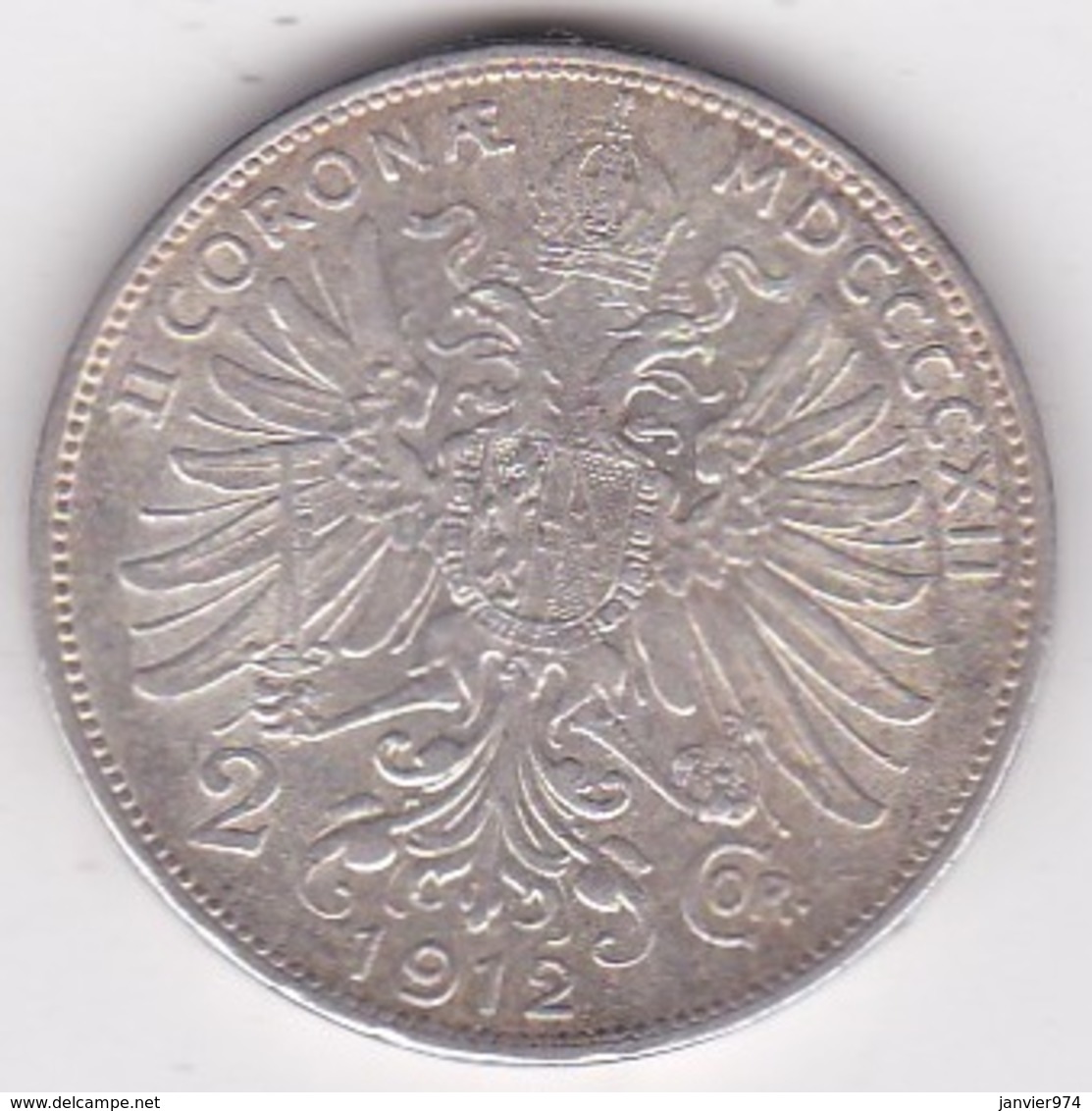 Autriche 2 Corona 1912 Franz Joseph I, En Argent. KM# 2821 - Autriche