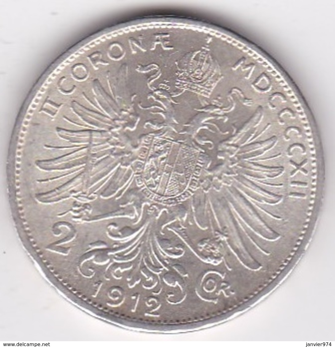 Autriche 2 Corona 1912 Franz Joseph I, En Argent. KM# 2821 - Oostenrijk