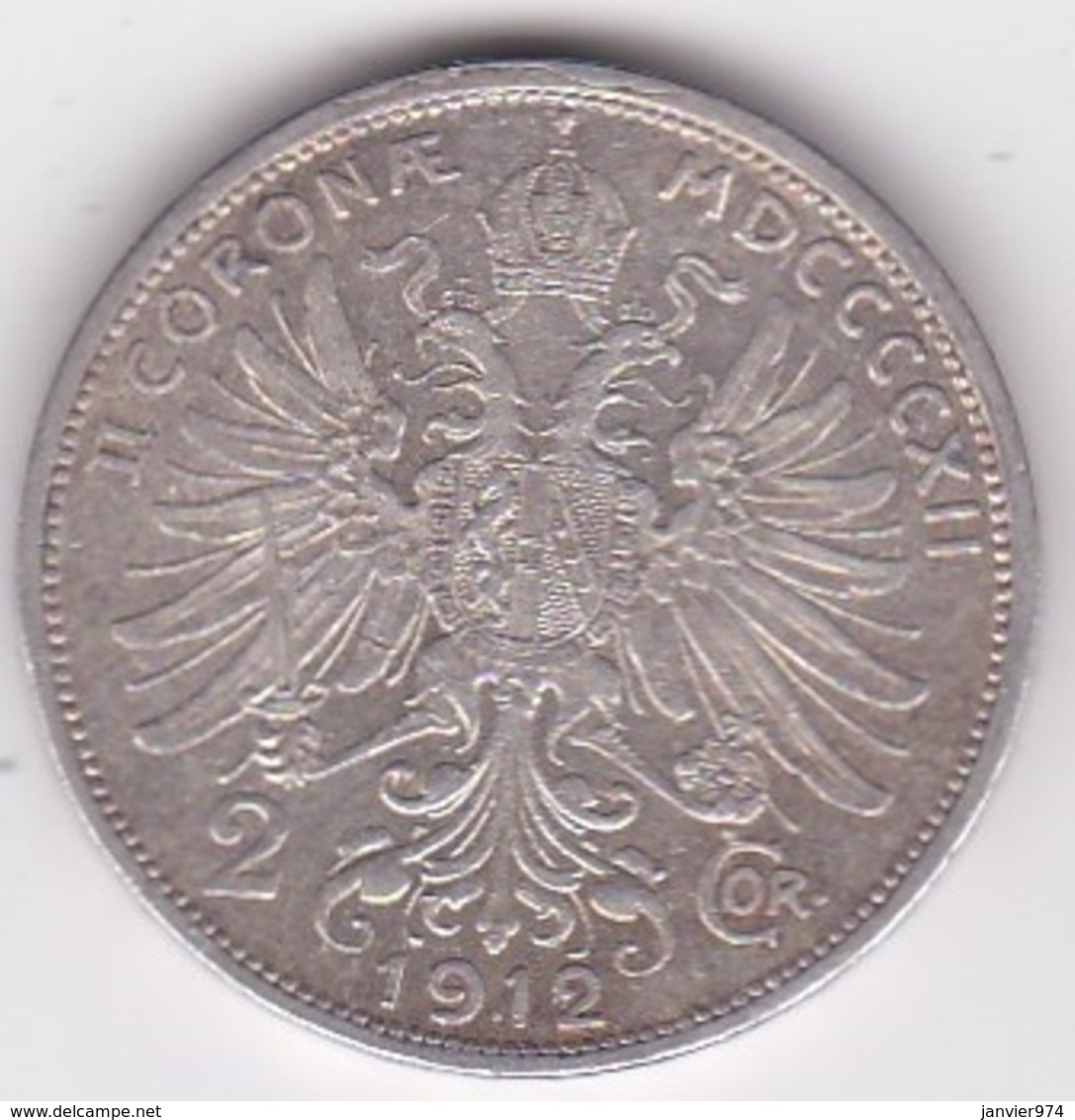 Autriche 2 Corona 1912 Franz Joseph I, En Argent. KM# 2821 - Autriche