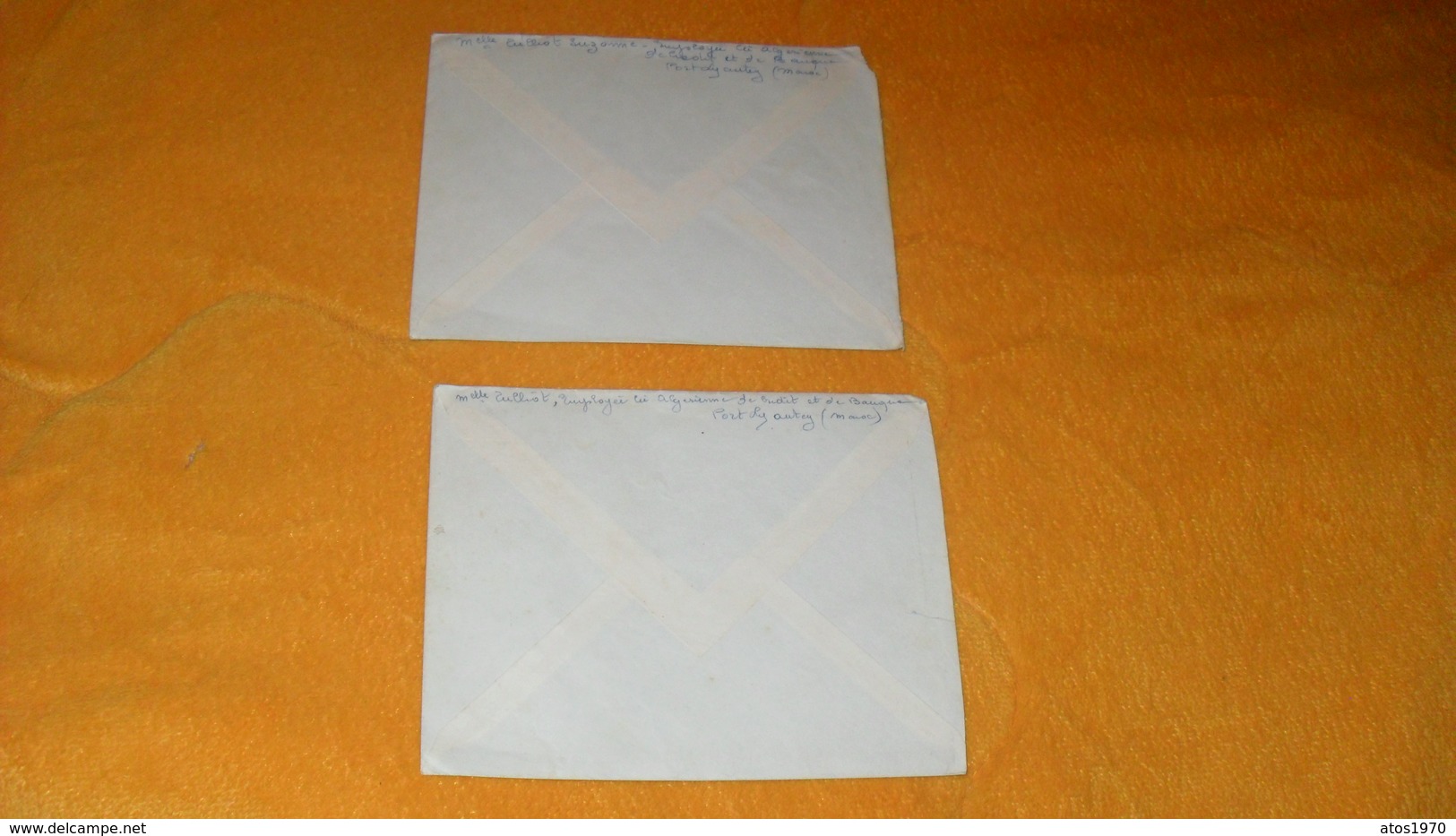 LOT 2 ENVELOPPES DE 1957.../ PORT LYAUTEY MAROC POUR NEVERS FRANCE...CACHET + TIMBRES.. - Maroc (1956-...)