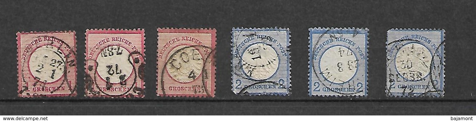 TIMBRES D'ALLEMAGNE . EMPIRE. 6 TIMBRES - Oblitérés