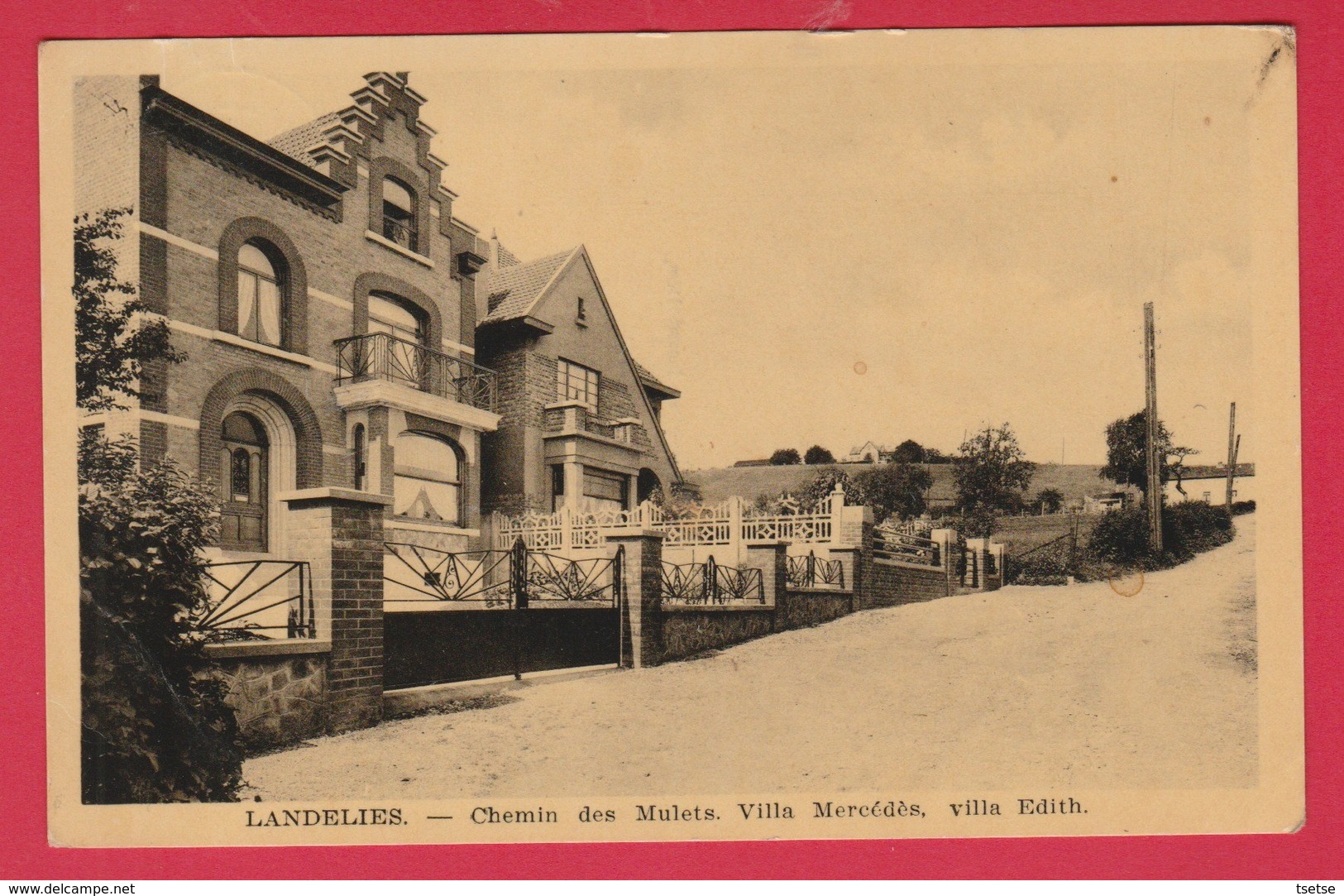 Landelies - Chemin Des Mulets , Villa Mercédès, Villa Edith ( Voir Verso ) - Montigny-le-Tilleul