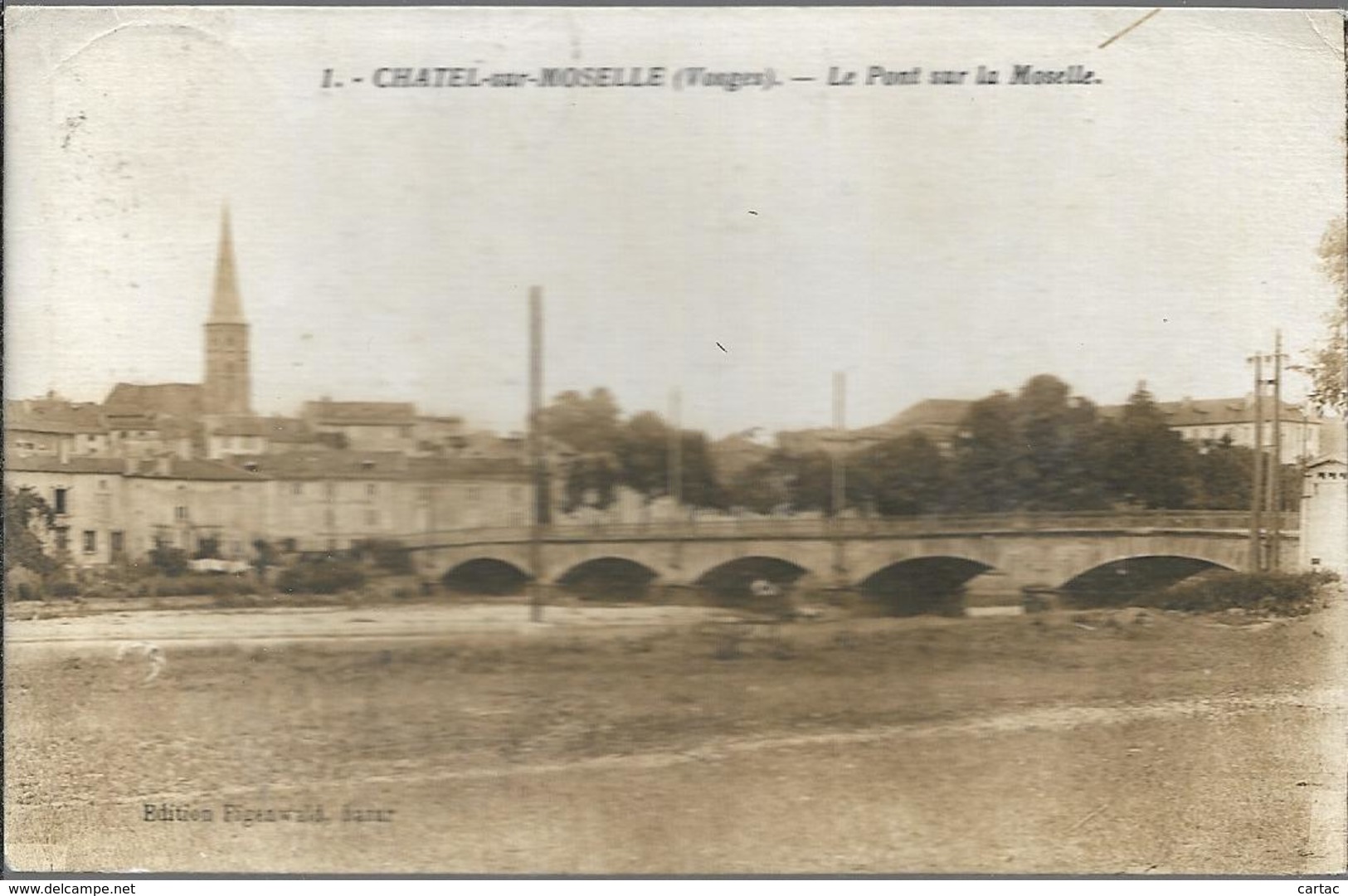 D88 - CHATEL SUR MOSELLE - LE PONT SUR LA MOSELLE - Séchage Du Linge Sur La Gauche - Chatel Sur Moselle