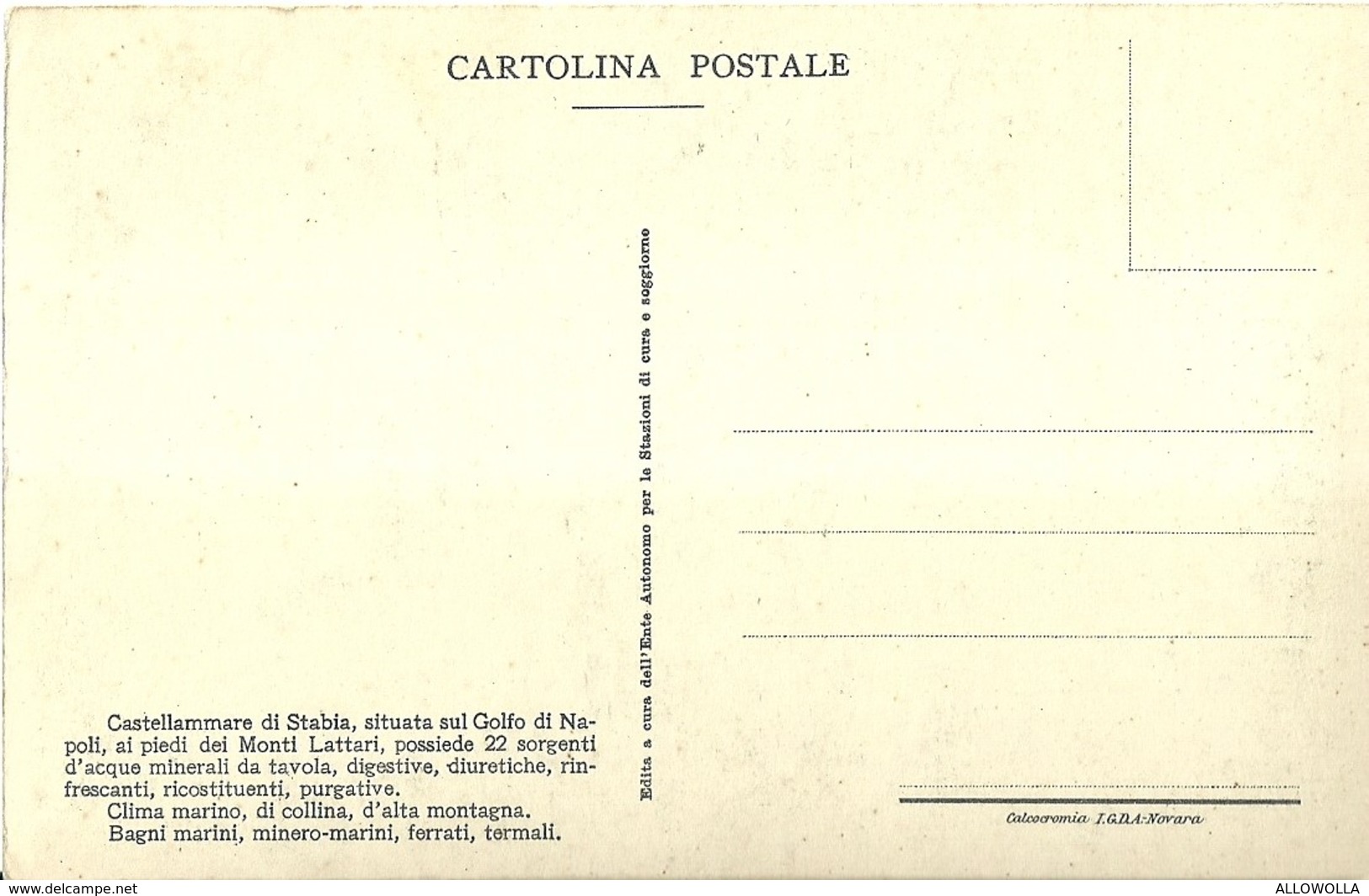 6579 "CASTELLAMMARE DI STABIA-PIAZZA MUNICIPIO"MOLO DEL PORTO-ANIMATA-CART. POST. ORIG. NON SPED. - Castellammare Di Stabia