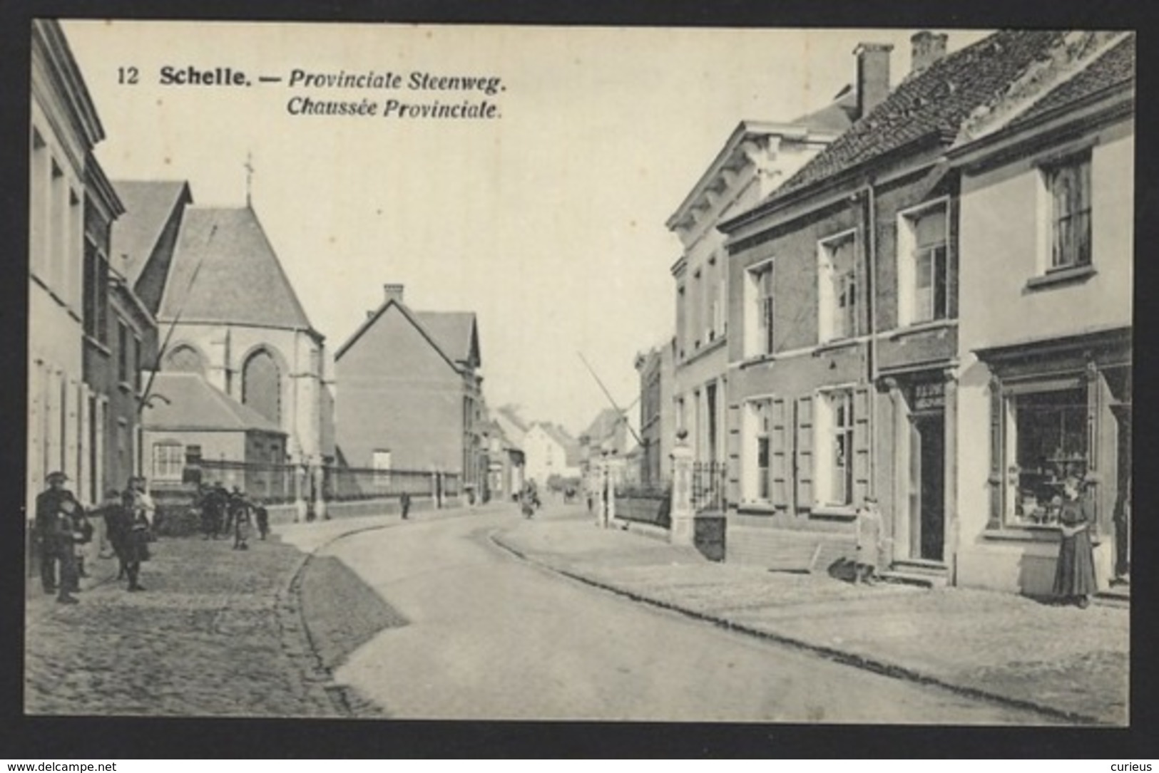 SCHELLE * PROVINCIALE STEENWEG * CHAUSSEE PROVINCIALE * GEANIMEERD * WINKEL * KERK * UITG. DE BRAUWERE VAN FLETEREN - Schelle