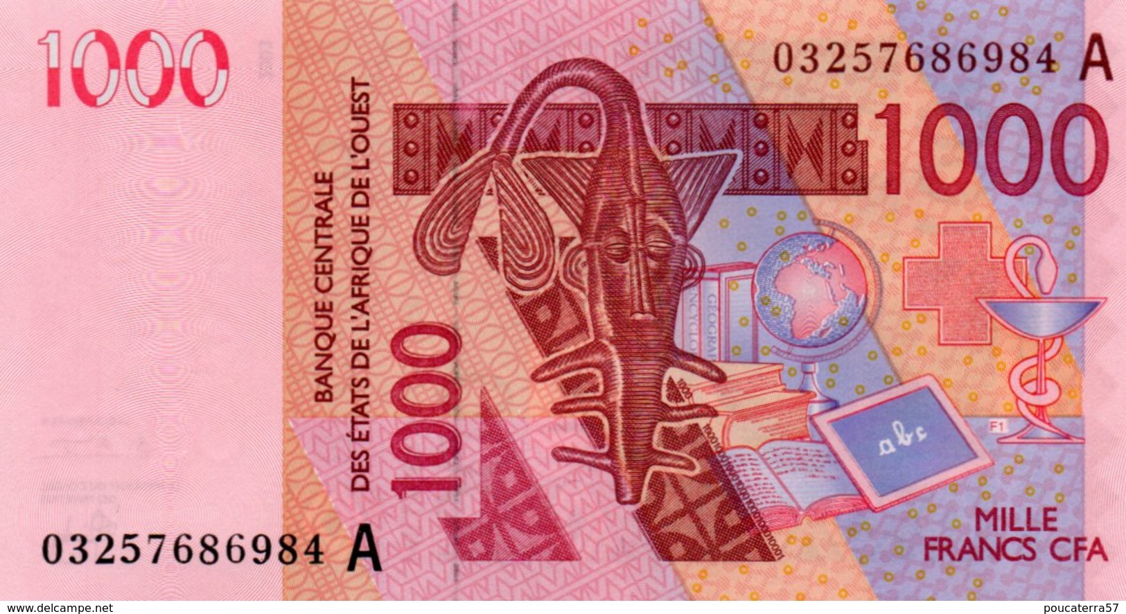 WEST AFRICAN STATES=N/D   1000  FRANCS    P-115 A    UNC - West African States