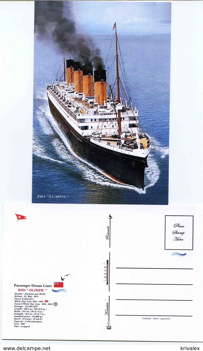 Ship Postcards - Passenger   Ship : " Olimpic     " Variant    Read Description - Other & Unclassified