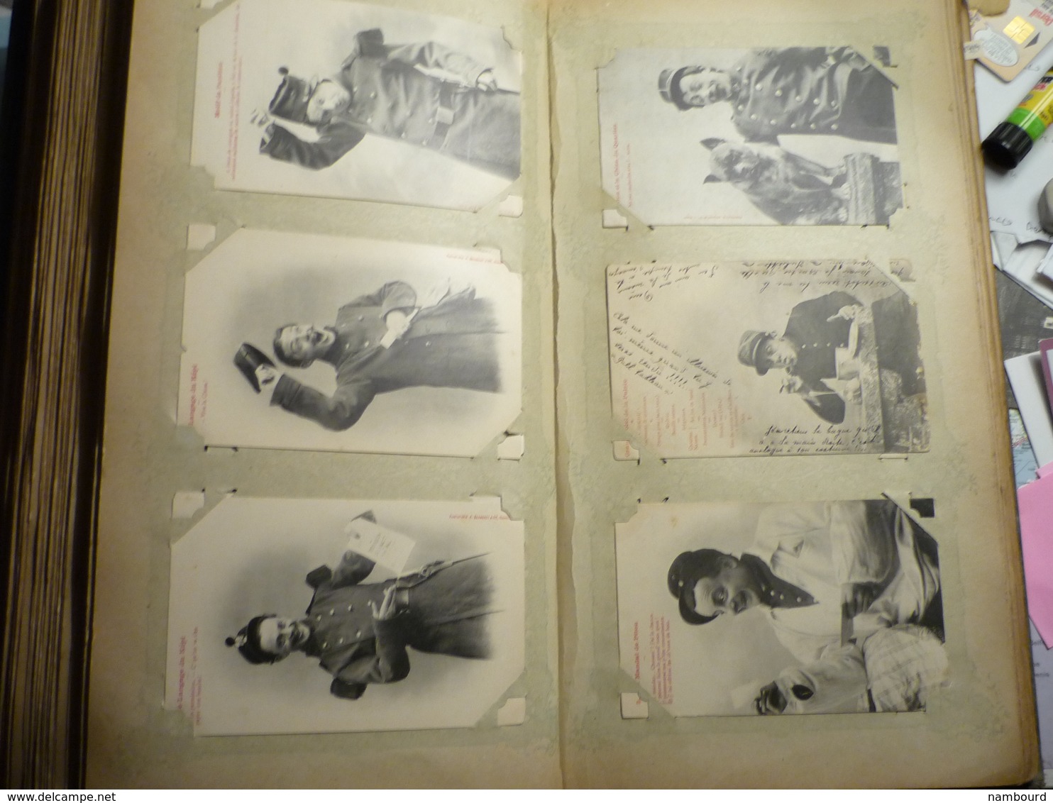 Lot de 696 cartes fantaisie Bergeret dans un gros album ancien de 232 pages