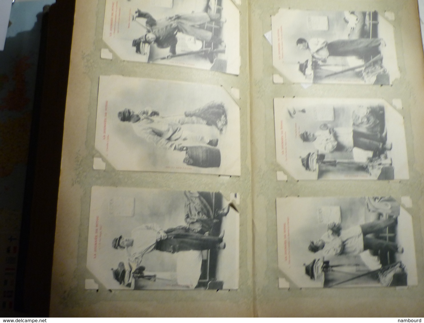 Lot de 696 cartes fantaisie Bergeret dans un gros album ancien de 232 pages