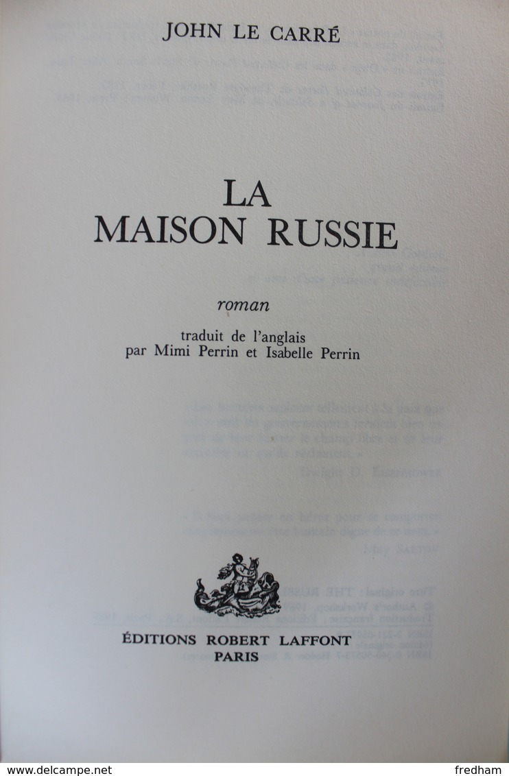 JOHN LE CARRE "LA MAISON RUSSIE" Ed ROBERT LAFFONT TTB - Robert Laffont