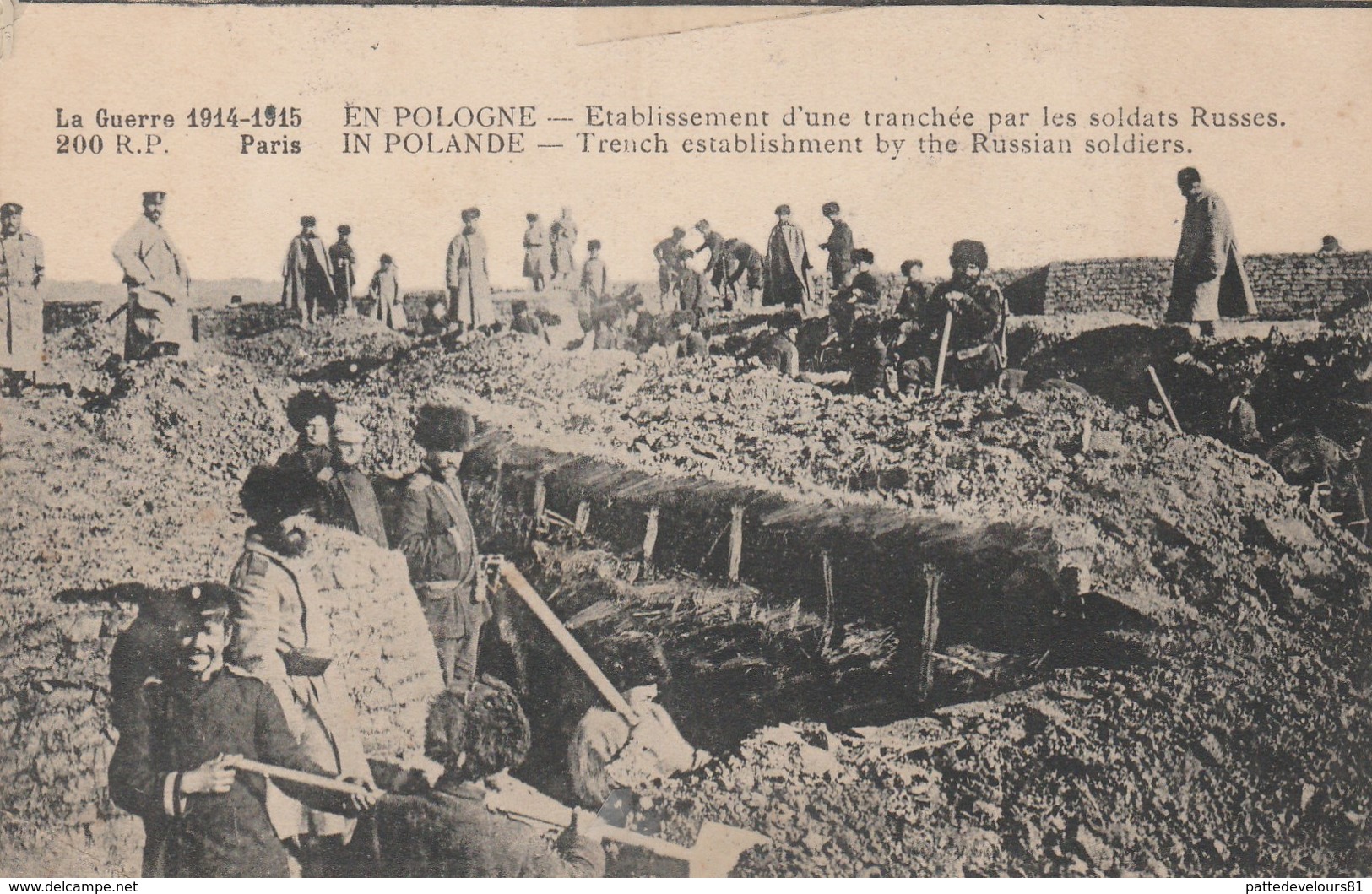 CPA POLOGNE Poland Polska Tranchée Par Les Soldats Russes Russian Rosyjski Guerre 1914-1915 Militaria (2 Scans) - Polen