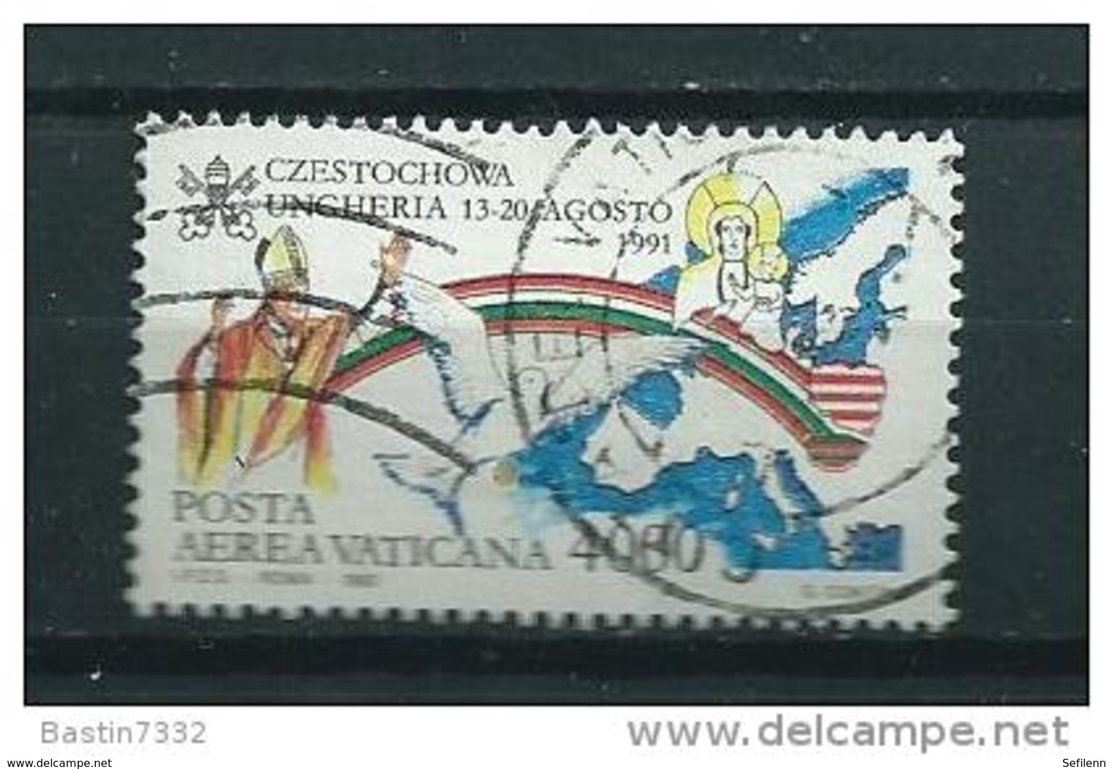 1992 Vaticaan Pope World Travel 4000L. Used/gebruikt/oblitere - Gebruikt