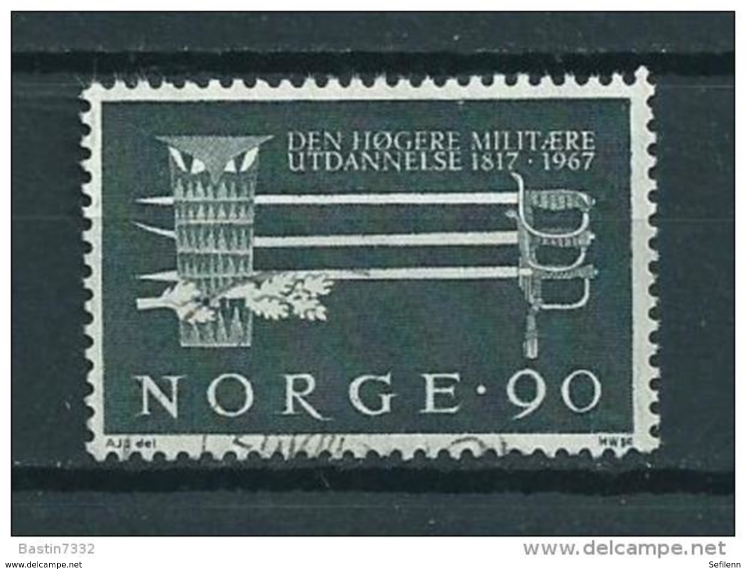 1967 Norway Militairy Academy Used/gebruikt/oblitere - Gebruikt