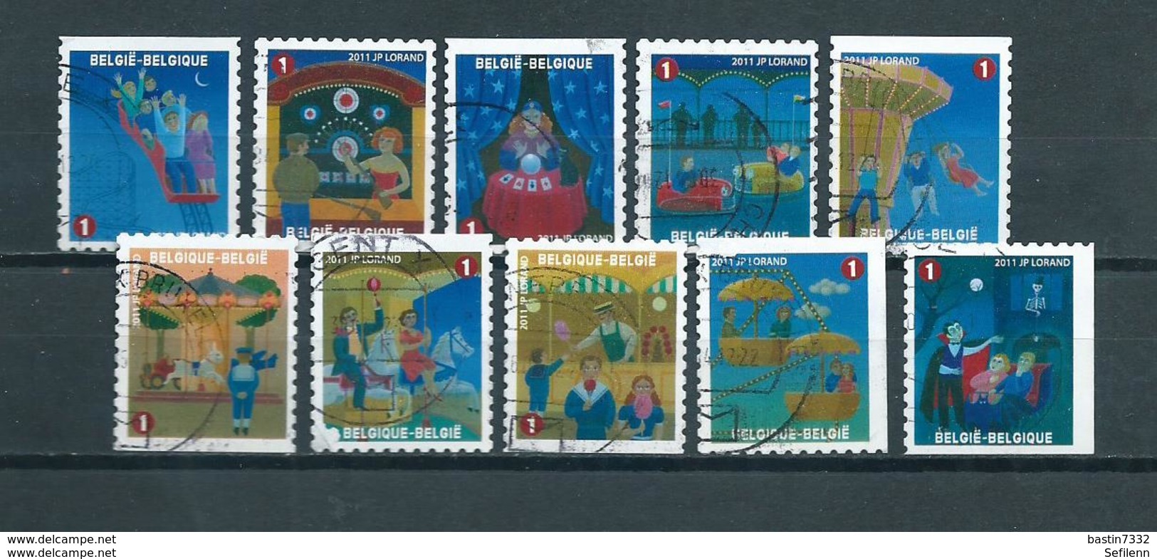 2011 Belgium Complete Set Kermis Used/gebruikt/oblitere - Used Stamps