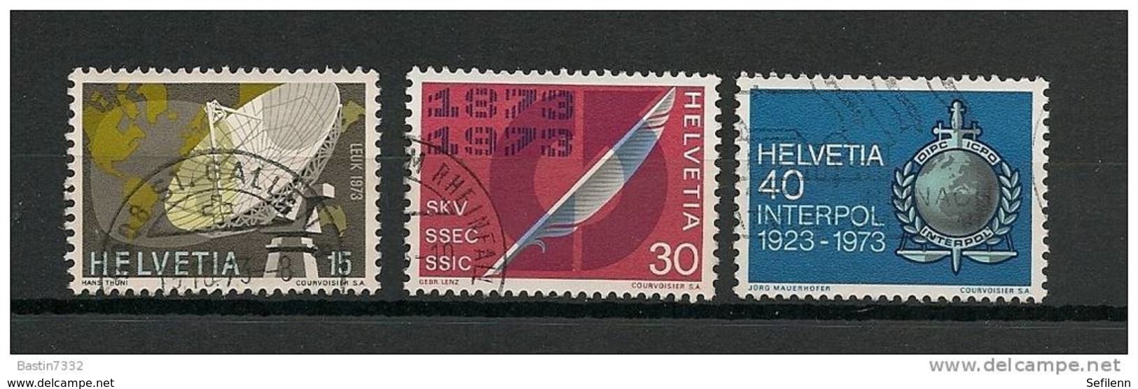 1973 Switzerland Complete Set Mixed Issues Used/gebruikt - Oblitérés