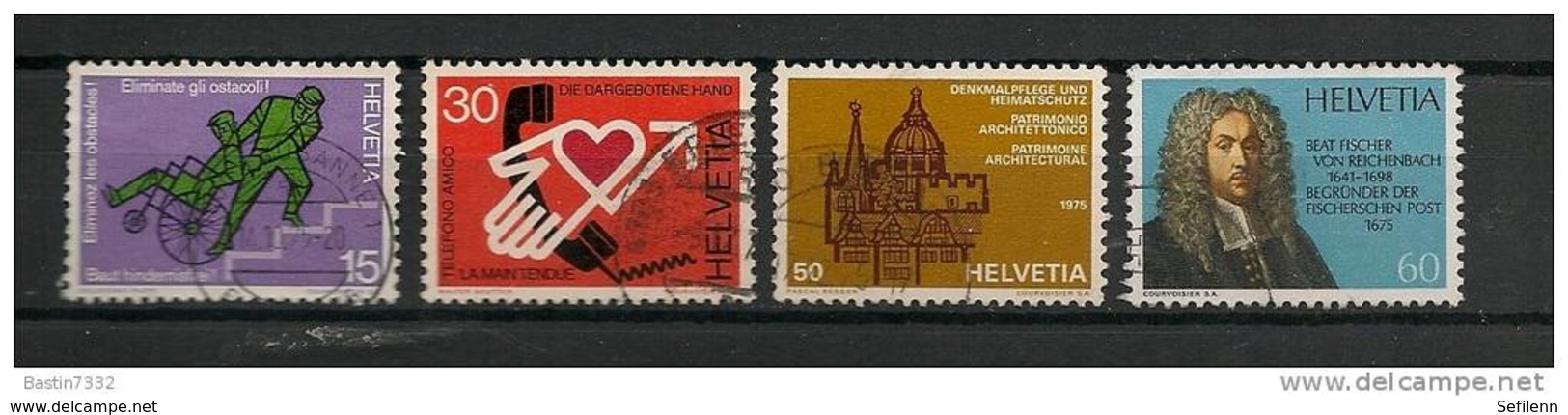 1975 Switzerland Complete Set Mixed Issues Used/gebruikt - Oblitérés