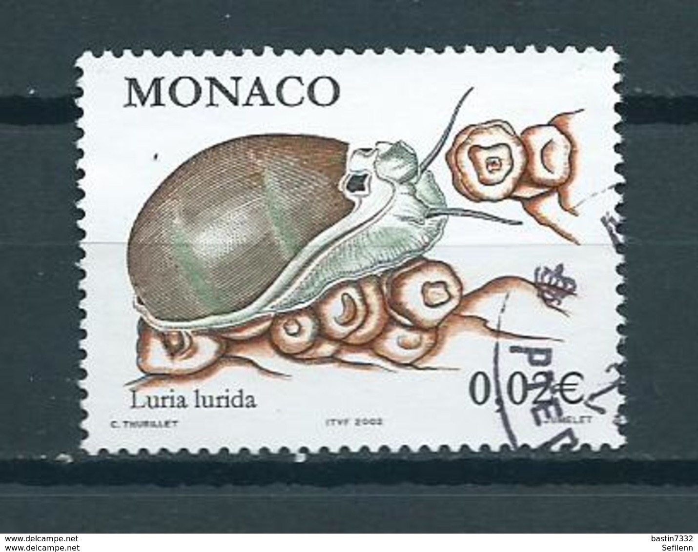 2002 Monaco Snail,animals,dieren,tiere,nature Used/gebruikt/oblitere - Oblitérés