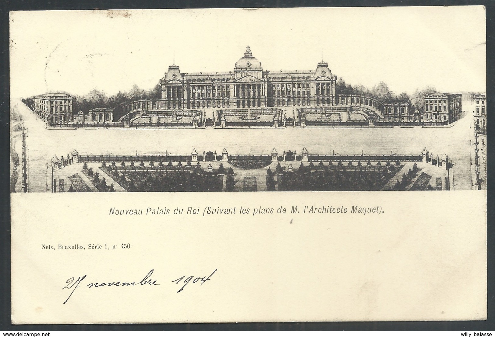 +++ CPA - BRUXELLES - BRUSSEL - Nouveau Palais Du Roi Selon Plans Architecte Maquet - Nels Série 1 N° 450  // - Bruxelles-ville