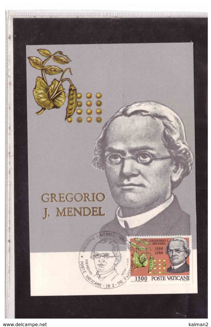 TEM11151   -   VATICANO  28.2.1984    /    FDC GREGORIO J.MENDEL - Cristianesimo