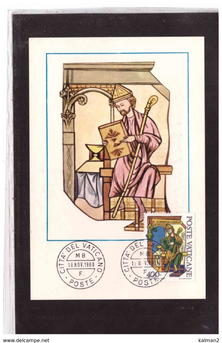 TEM11154   -   VATICANO  18.11.1980    /      FDC    S.ALBERTO MAGNO - Cristianesimo