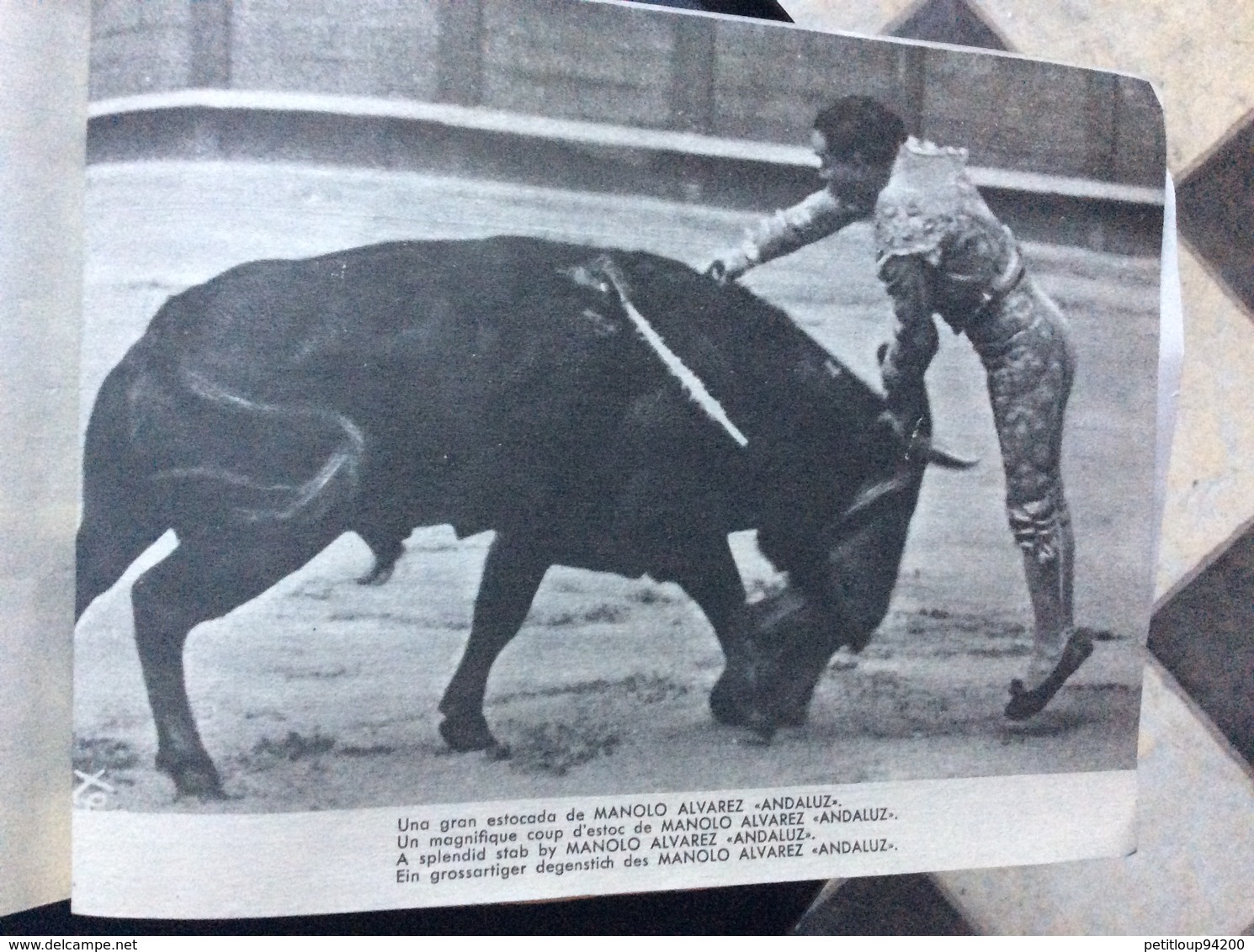 PROGRAMME FIESTA NACIONAL ESPANOLA  Toros Taureaux The Bul-Fight  JAIME ROSELL  Annees 1950