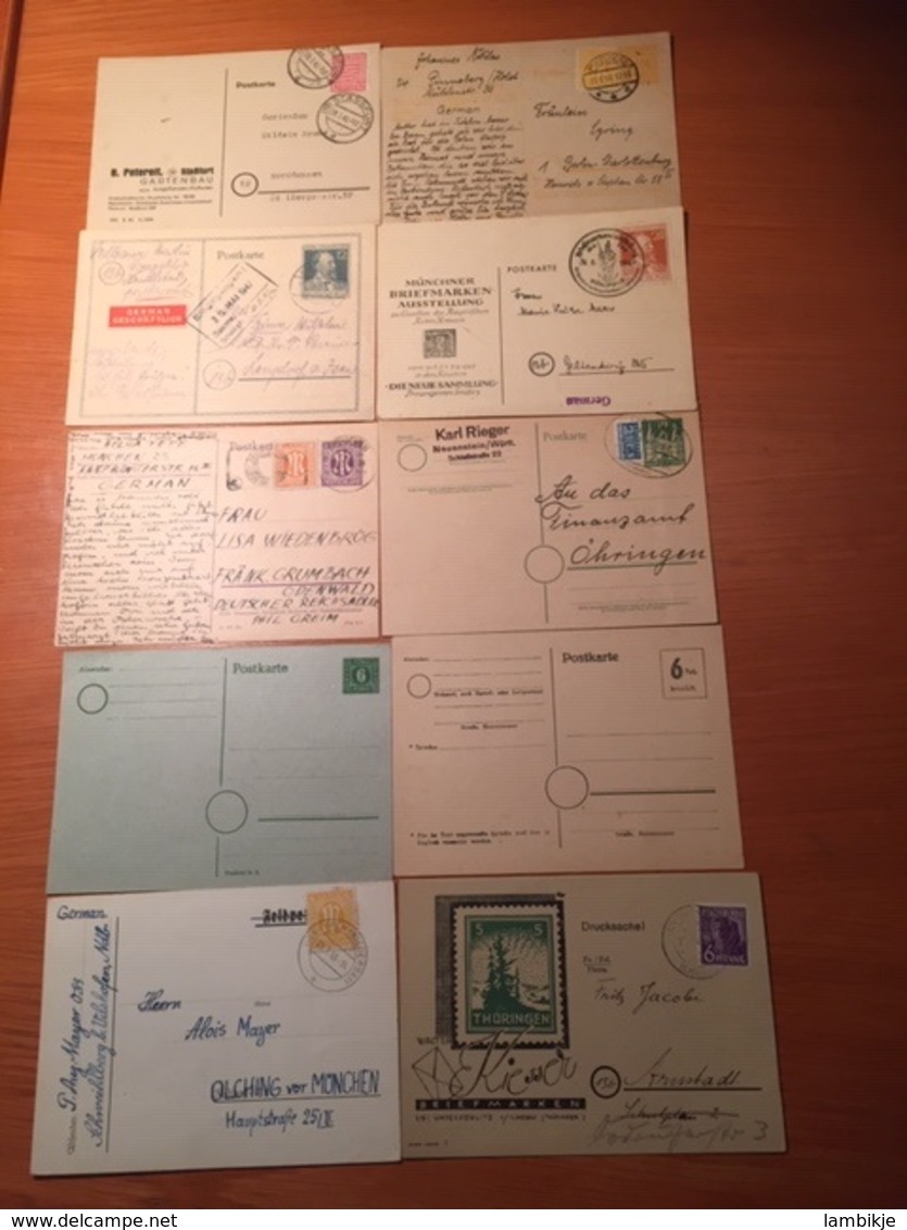 +++ Sammlung 10 Postcards Allierter Besetzung  +++ - Sammlungen (ohne Album)