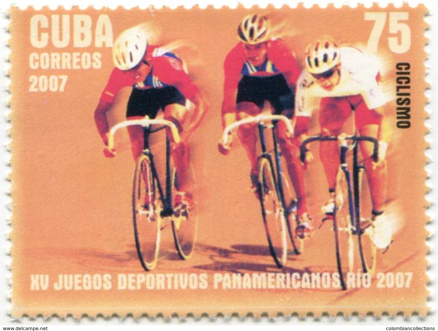 Lote CU4721, Cuba, 2007, Juegos Panamericanos, Rio, Deportes, Ciclismo, Cycling, Sport, Bicycle - Otros & Sin Clasificación