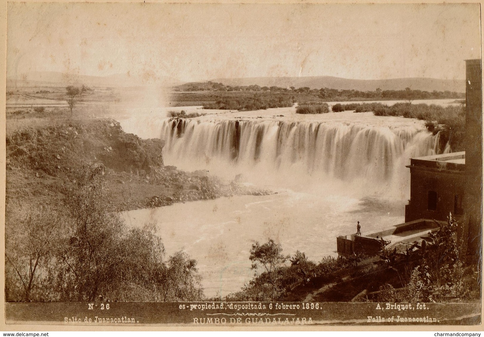 1896 - Mexico - Rumbo De Guadalajara - Falls - Salto De Juanacatlan - N° 26 - Foto A. Briquet - 2 Scans - Antiche (ante 1900)