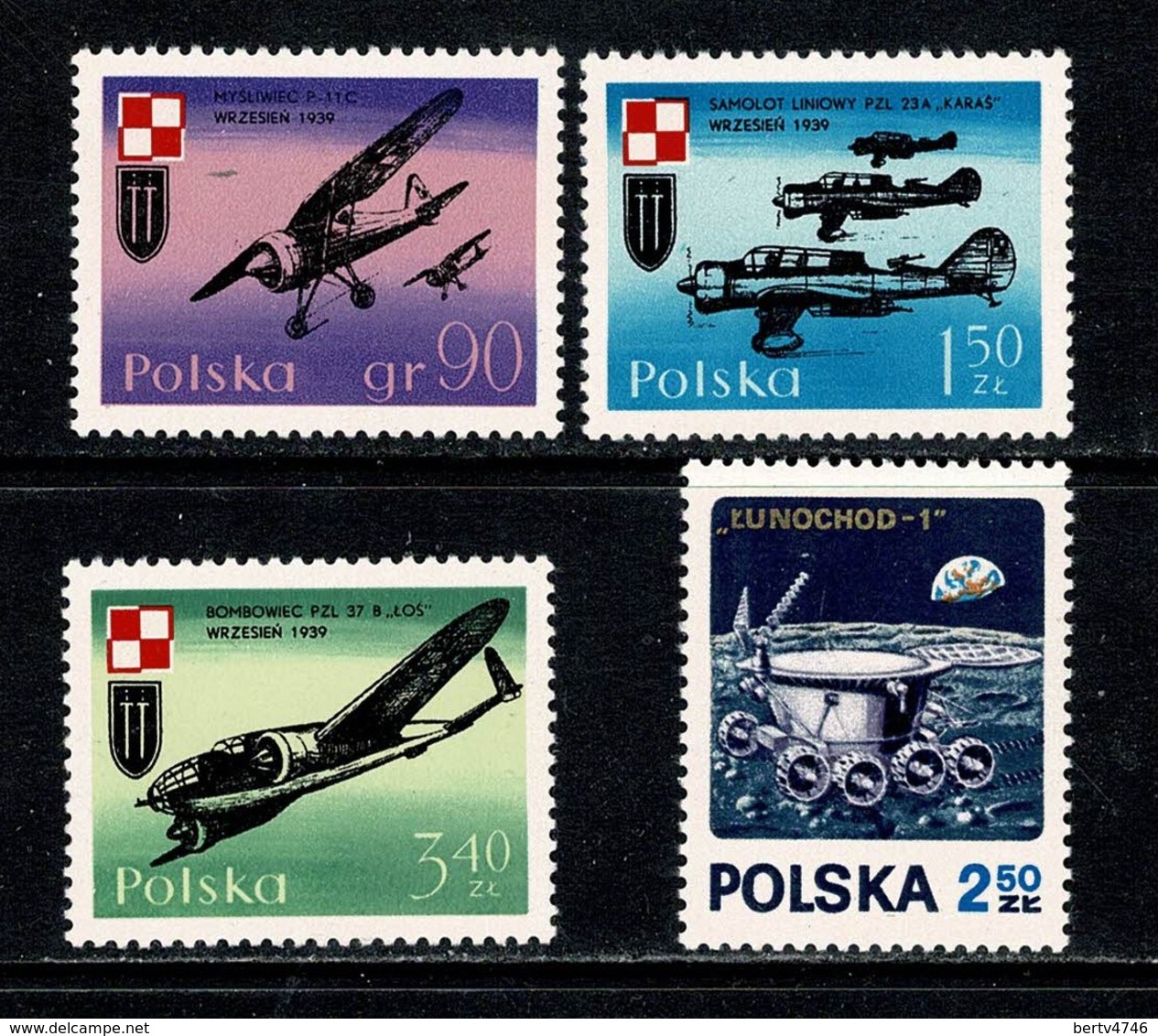 Polska 1971 Yv. 1966/68**, 1970**,  Mi 2019/21, 2022** MNH - Neufs