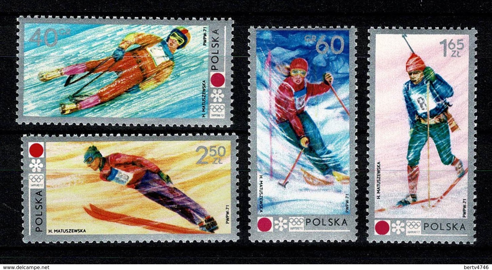 Polska 1972 Yv. 1989/92**,  Mi 2143/46** MNH - Unused Stamps